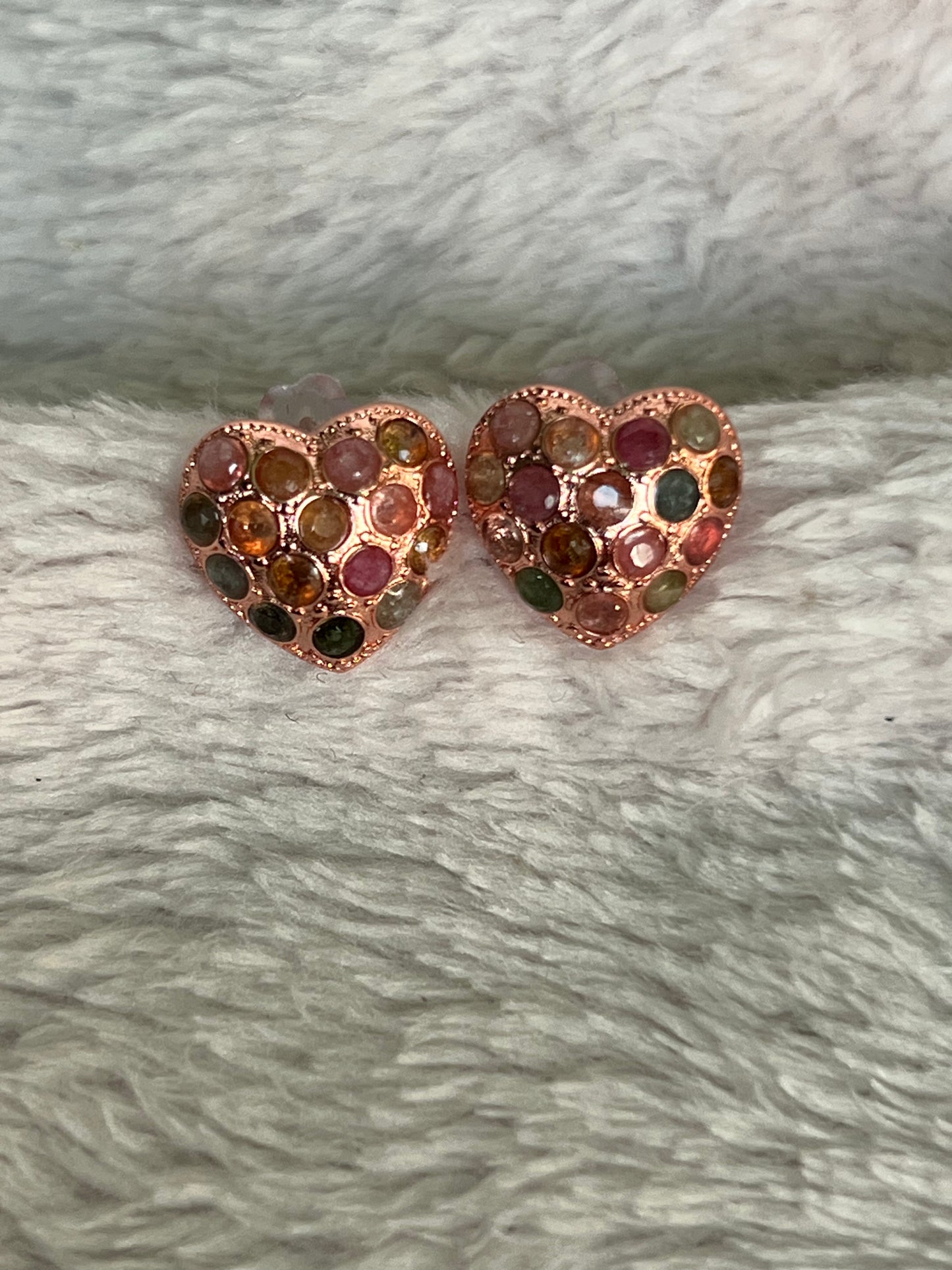 925 heart studs