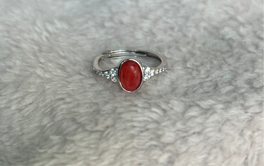 Fire quartz’s 925 adjustable ring