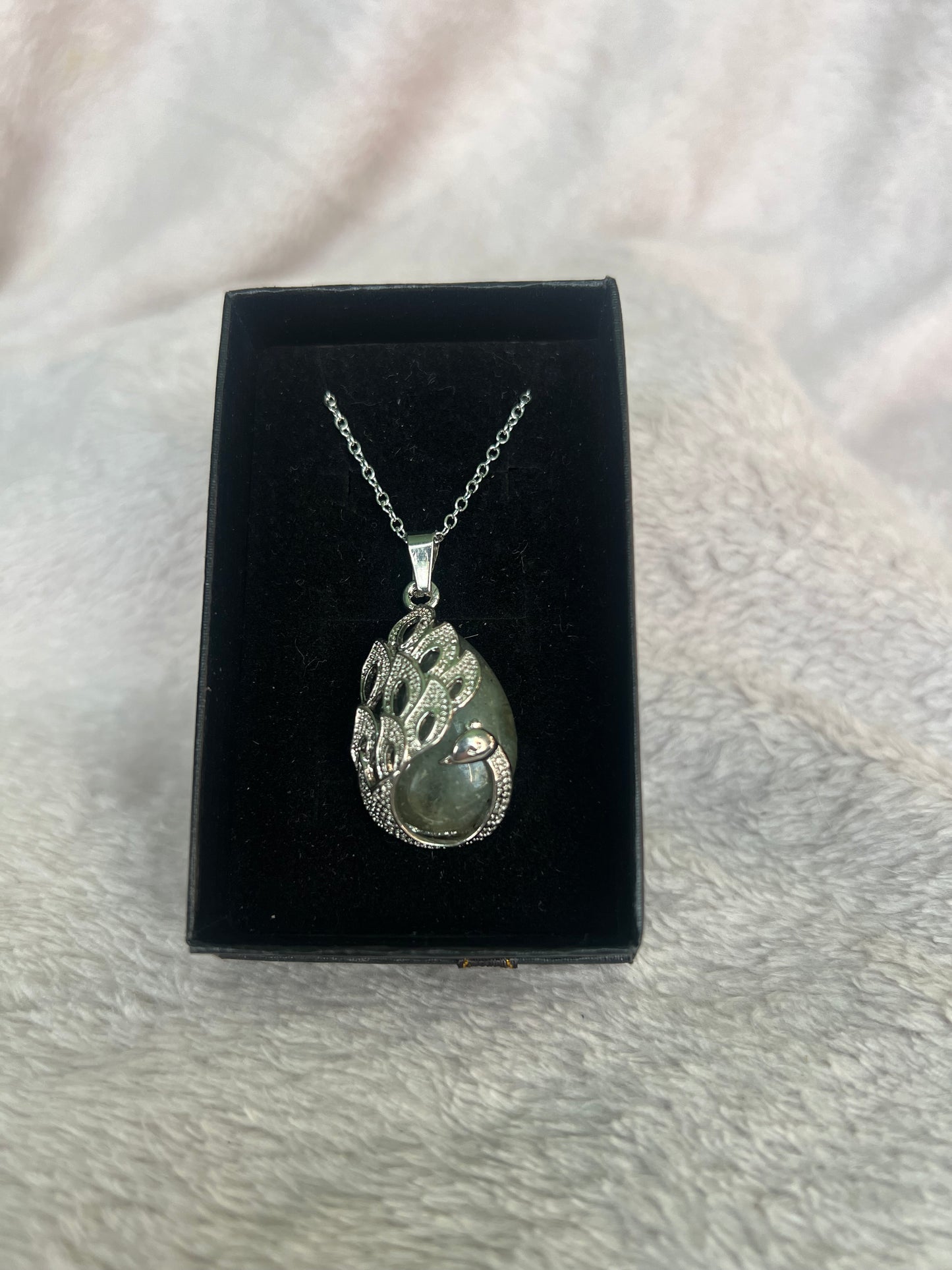 Green Aventurine peacock