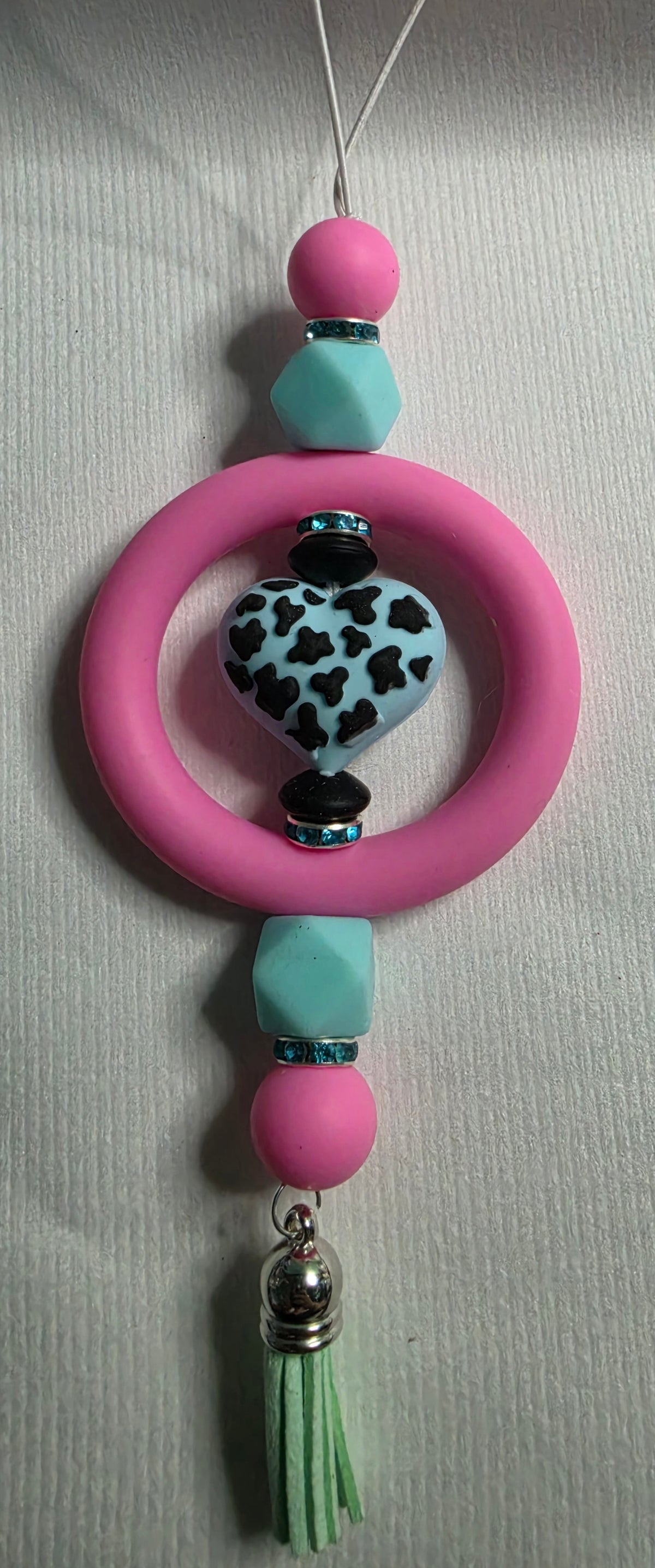 love heart car charm
