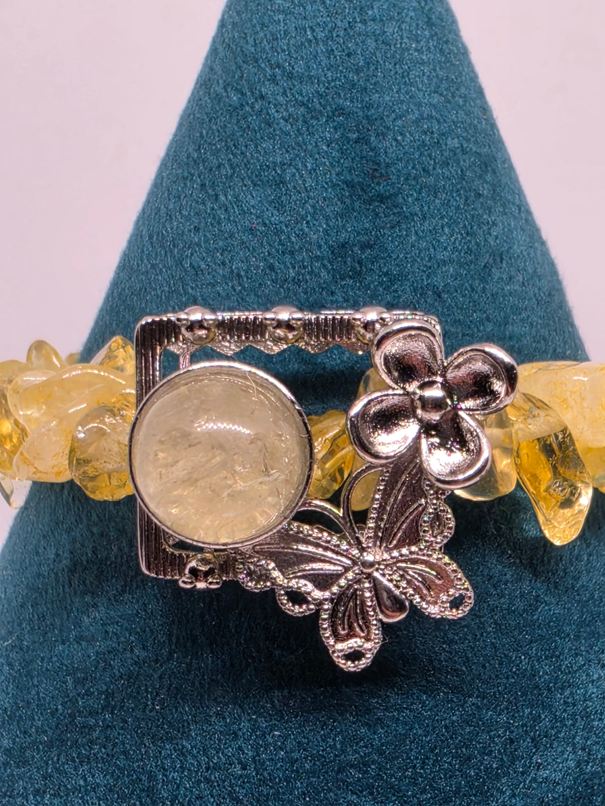 citrine butterfly bracelet