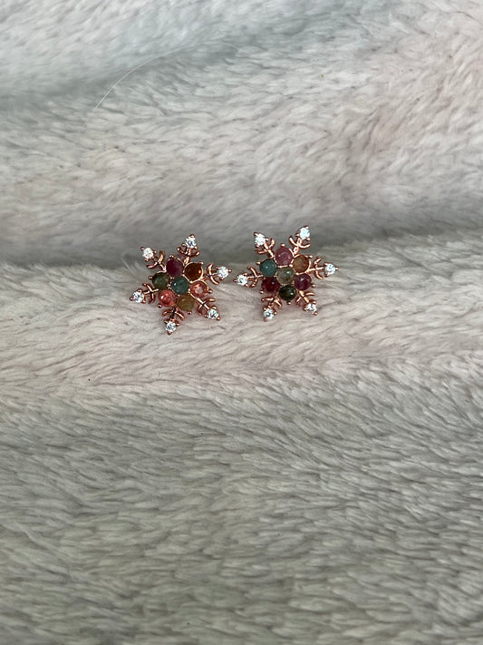 925 snowflake studs