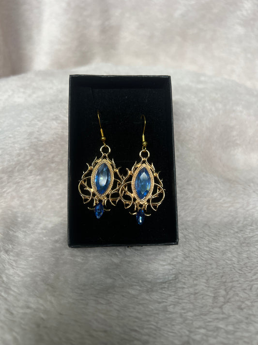 925 blue dangle