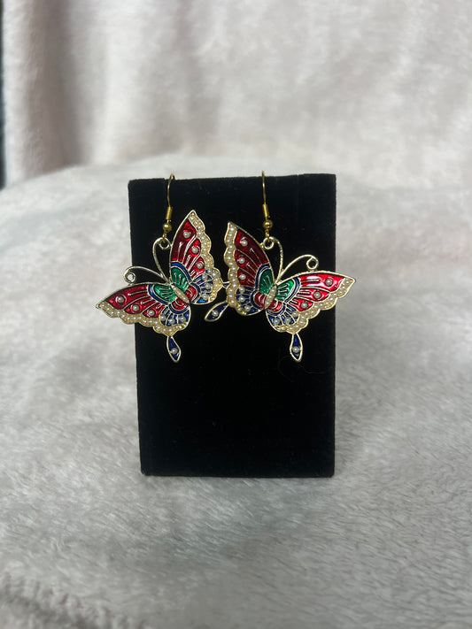 Butterfly dangle 925 hooks