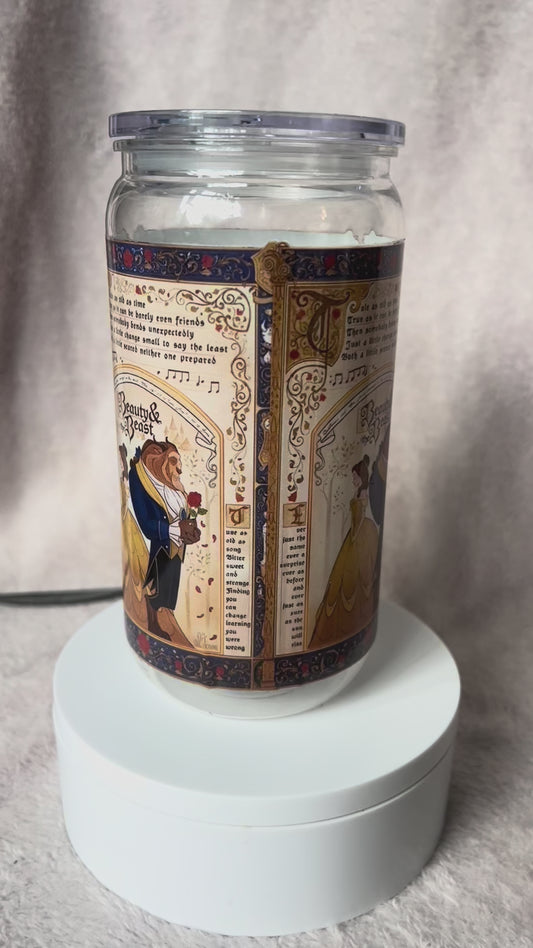 Beauty and the beast 16oz Libby can