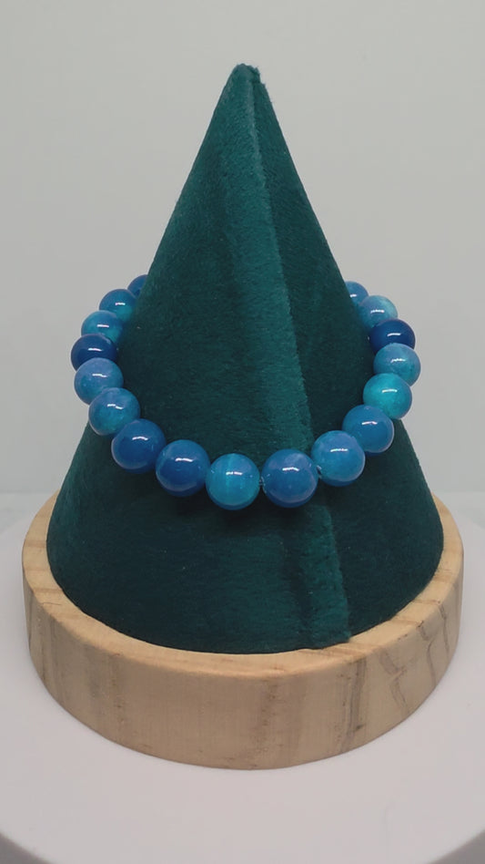 Blue jade 9 tail fox Bracelet